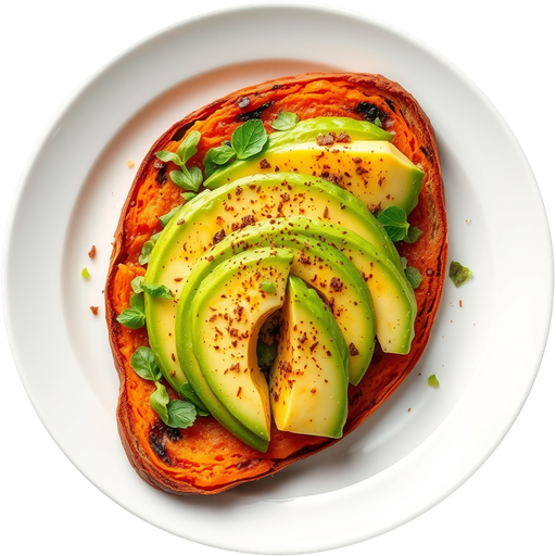 Sweet Potato and Avocado Toast dish