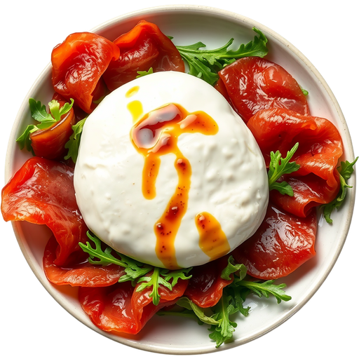 Prosciutto with Burrata dish