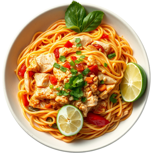 Chicken Pad Thai dish