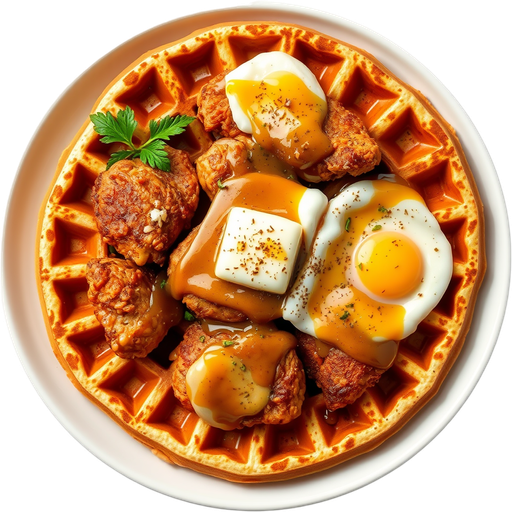 Chicken and Waffles Skillet dish