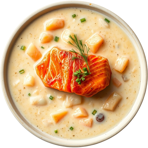Smoked Salmon Chowder dish