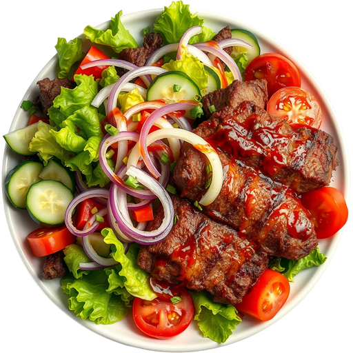 BBQ Beef Salad dish