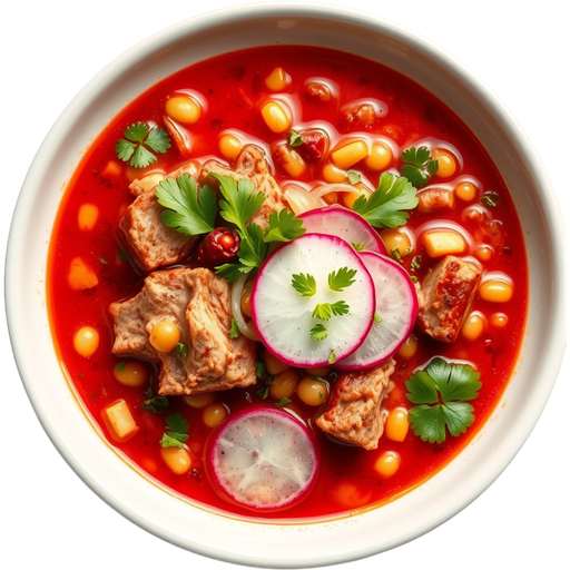Red Pork Pozole dish