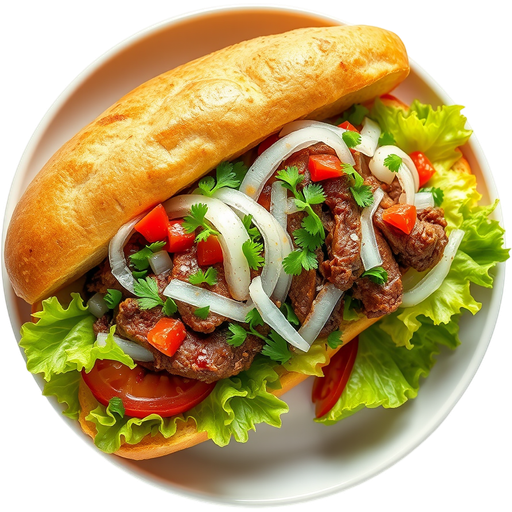 Peruvian Beef Sandwich dish