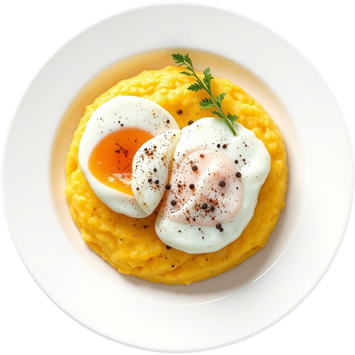 Polenta with Poached Eggs dish