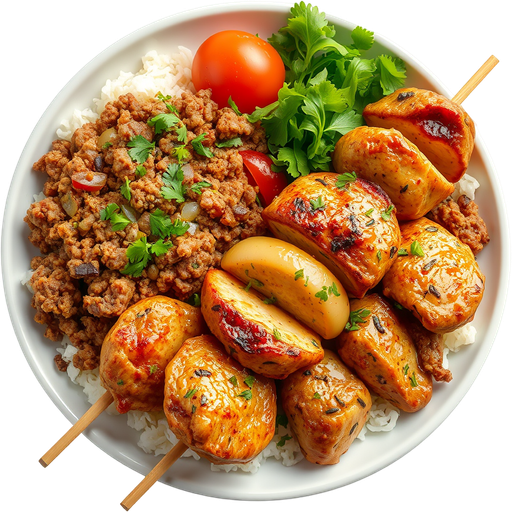 Lule and Chicken Kebab Combo dish