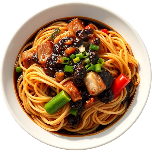 Jajang Myunnoodles in Black Bean Sauce dish