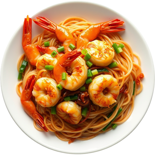 Jiapianmyun Garlic Shrimp dish