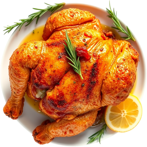 Crispy Roast Fried Whole Chicken dish
