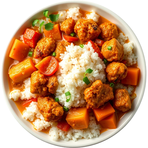 Popcorn Chicken Curry dish