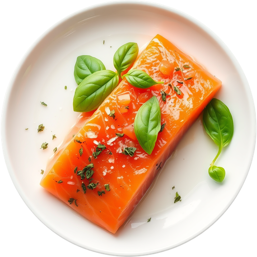 Small Basil Cured Salmon Lox dish