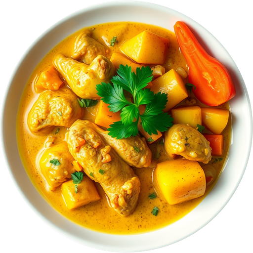 Yellow Curry with Chicken dish