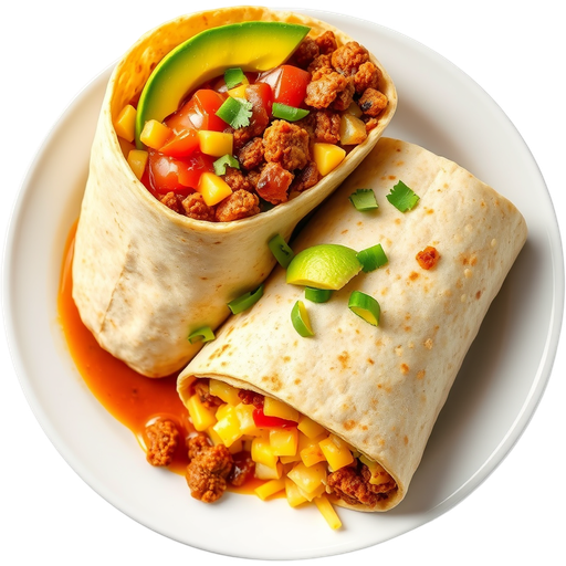 Chorizo Breakfast Burrito dish