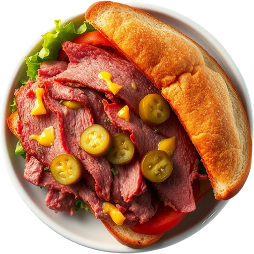 Pastrami/ Roast Beef Sandwich dish