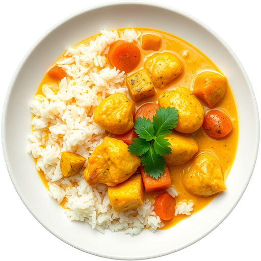 Yellow Curry with Rice dish