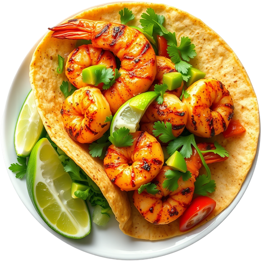 Cajun Grilled Shrimp Taco dish