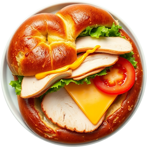 Turkey Pretzel Sandwich dish