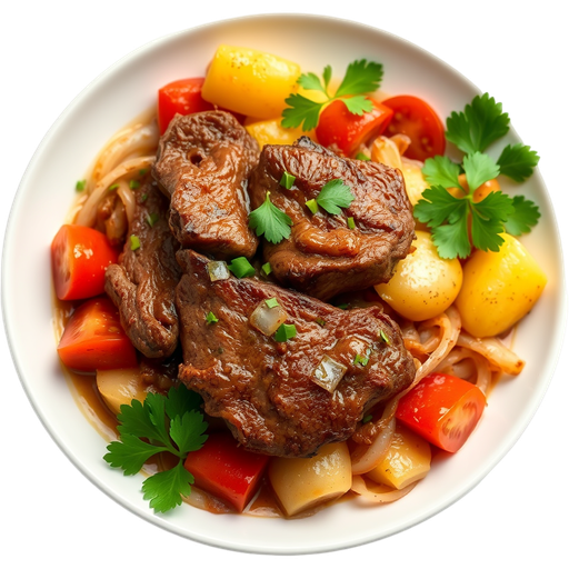 Filet Mignon Lomo Saltado dish