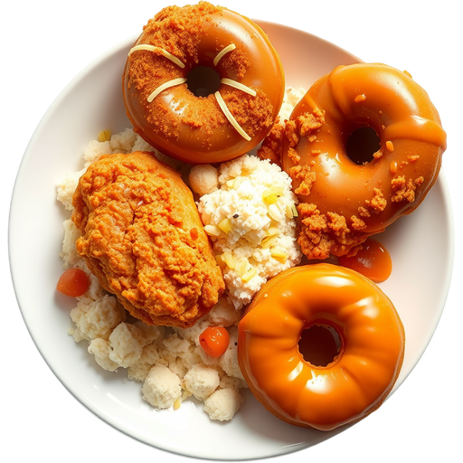 Fried Chicken/Donut Plate dish