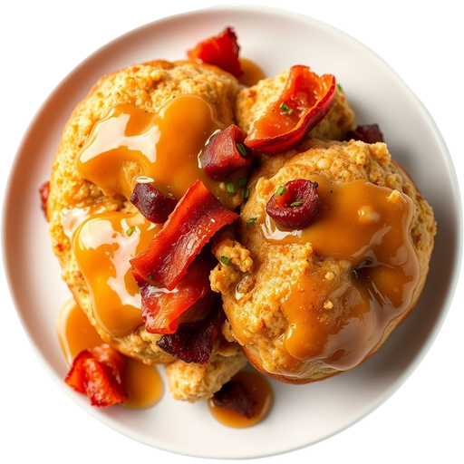 Chicken and Maple Bacon Donuts dish