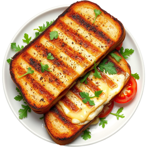 Grilled Truffle Cheese Panini dish