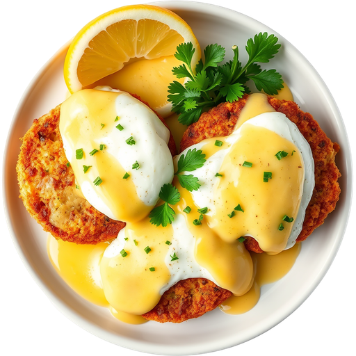Crab Cakes Benedict dish