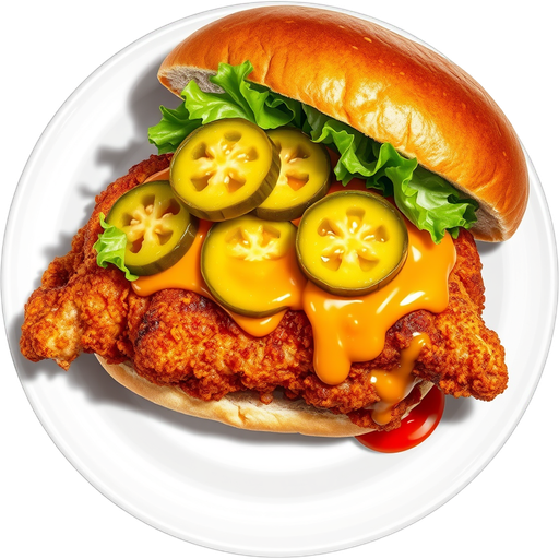 Chef Odis OMG Chicken Sandwich dish