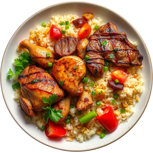 Mixed Chicken and Steak Plate dish