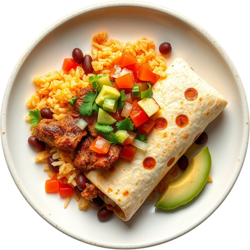 Burrito with Carne Asade dish