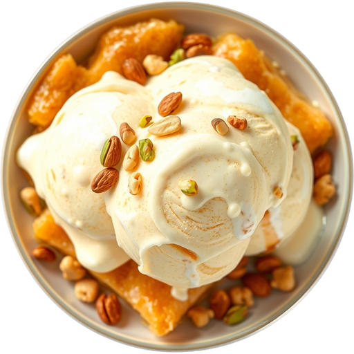 Baklava Lava Ice Cream dish