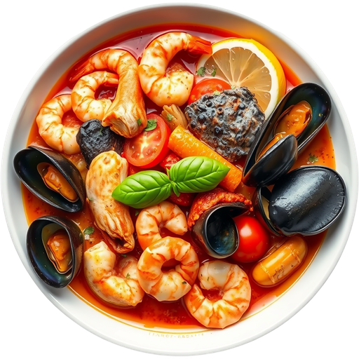 Seafood Cioppino dish