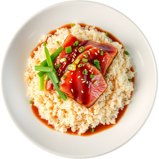 Spicy Tuna over Crispy Rice with Eel Sauce dish