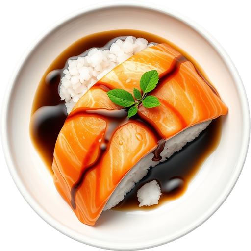 Salmon Truffle Nigiri dish
