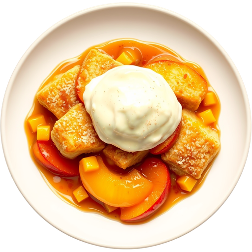 Peach Cobbler dish
