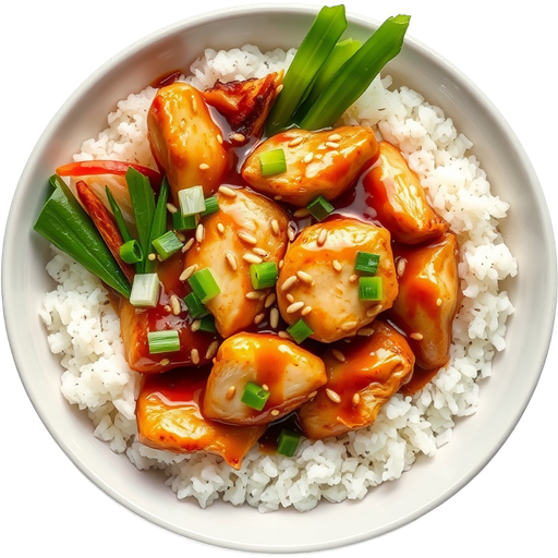 Chicken Bowl with Ginger Sesame Sauce dish