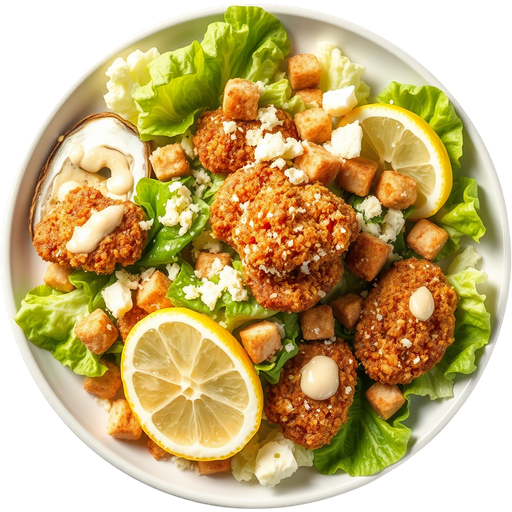 Fried Oyster Caesar Salad dish