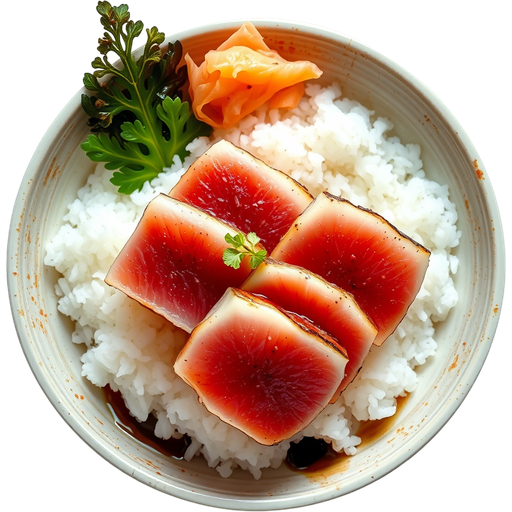 Seared Tuna Nigiri dish