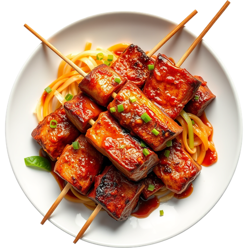 Spicy Pork Belly Skewers dish