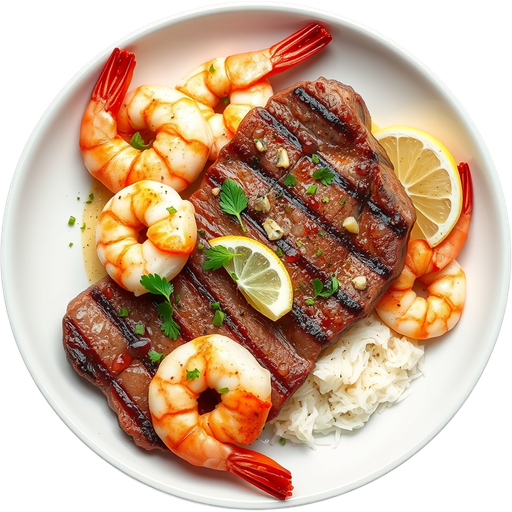 Steak and Shrimp dish