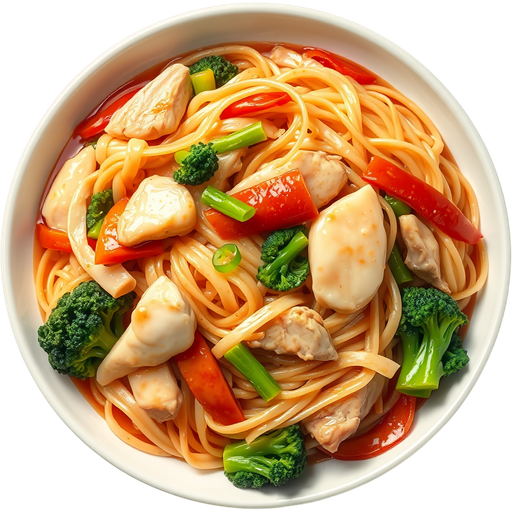 Pad See Ew with Chicken dish