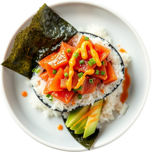 Spicy Tuna on Crunch Rice Roll dish