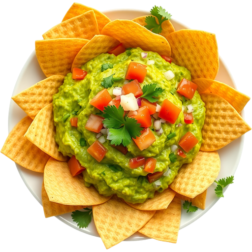 Guacamole and Chips dish