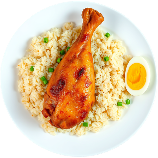 Fried Chicken Leg Rice dish