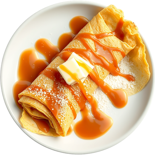 Salted Caramel Crepe dish
