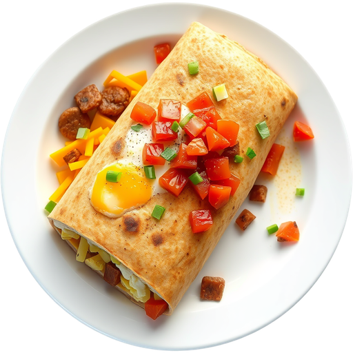 Chorizo Breakfast Burrito dish