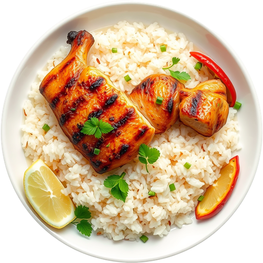 Com Ga Nuong Xa Ot Grilled Lemongrass Chicken with Sticky Rice dish