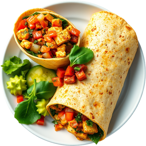 Tofu Scramble Burrito dish