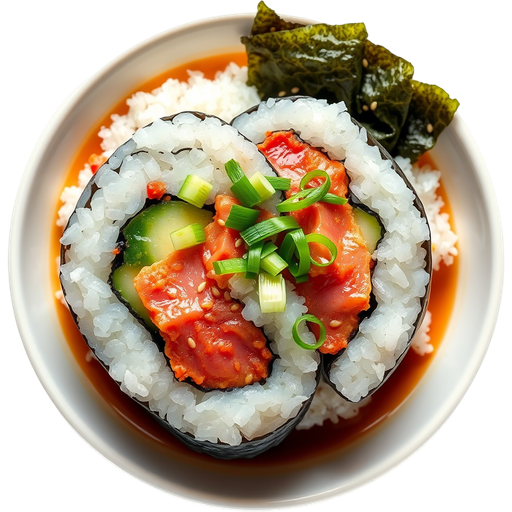 Spicy Tuna/Seared Tuna Roll dish