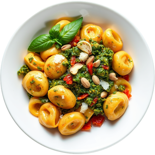 Tortellini with Pesto dish