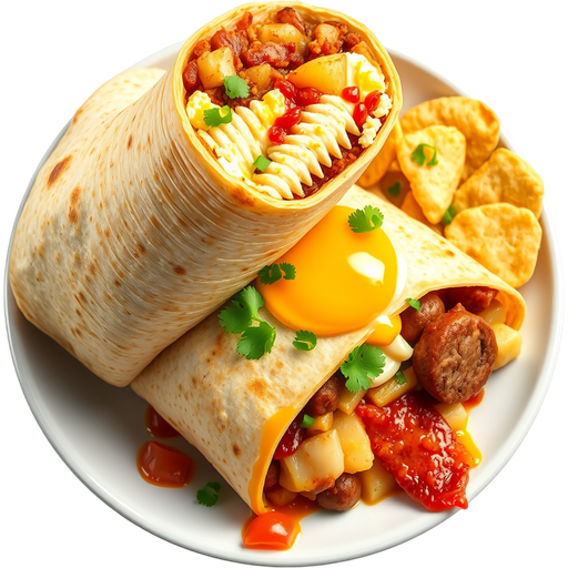 1lb Breakfast Burrito dish